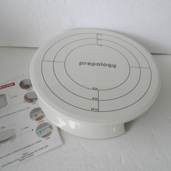 NEW Prepology Rotating Cake Stand EGGSHELL - Picture 1 of 2